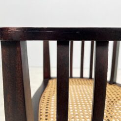 Raudonmedžio krėsliukas su ratanu 49x54x76 cm, 46 cm