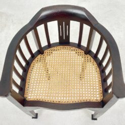 Raudonmedžio krėsliukas su ratanu 49x54x76 cm, 46 cm