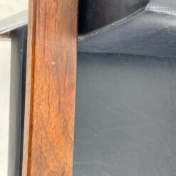 Vintažinis metalinio rėmo krėslas su eko oda 47x57x74 cm, 46 cm