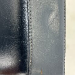 Vintažinis metalinio rėmo krėslas su eko oda 47x57x74 cm, 46 cm