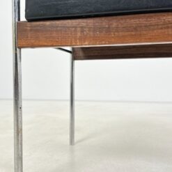 Vintažinis metalinio rėmo krėslas su eko oda 47x57x74 cm, 46 cm