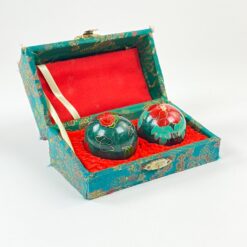 Kinietiški Baoding du streso kamuoliukai su dėžute 7,5x13x5,5 cm