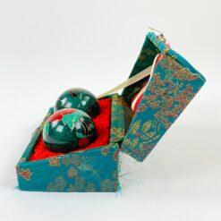 Kinietiški Baoding du streso kamuoliukai su dėžute 7,5x13x5,5 cm