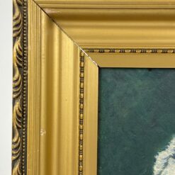 Ant medžio guašu tapytas portretas “Vyras su pypke” 4,5×31,5×45 cm