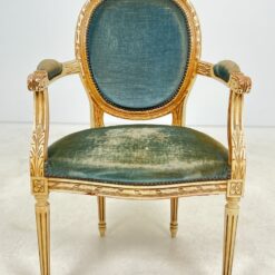 Medinis provanso stiliaus krėslas su gobelenu 62x60x99 cm, 50 cm