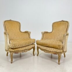 Medinio rėmo foteliai su šviesiu gobelenu 2 vnt. kompl. 70x70x95 cm, 42 cm