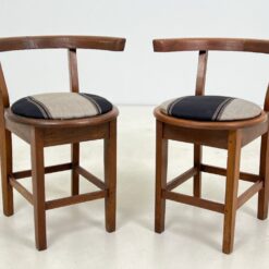 Fledermaus stiliaus mediniai krėslai 2 vnt. Komplektas 54x58x71 cm, 52 cm