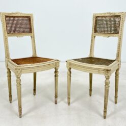 Medinės rokoko stiliaus kėdutės su ratanu 2 vnt. kompl. 39x45x88 cm, 45 cm