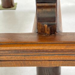 Ąžuolinis valgomojo stalas 124x139x78 cm