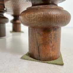 Ąžuolinis valgomojo stalas 124x139x78 cm