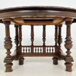 Ąžuolinis valgomojo stalas 124x139x78 cm