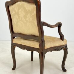 Barokinio stiliaus ąžuolo krėslas su šviesiu gobelenu 57x65x95,5 cm, 48 cm