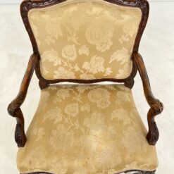 Barokinio stiliaus ąžuolo krėslas su šviesiu gobelenu 57x65x95,5 cm, 48 cm