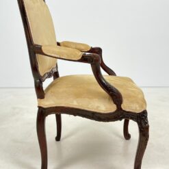 Barokinio stiliaus ąžuolo krėslas su šviesiu gobelenu 57x65x95,5 cm, 48 cm