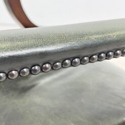 Raudonmedžio darbo krėslas su oda 68x68x95 cm, 46 cm