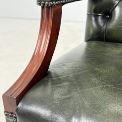 Raudonmedžio darbo krėslas su oda 68x68x95 cm, 46 cm