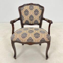 Medinio rėmo krėslas su gobelenu 59x61x84 cm, 46 cm