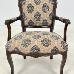 Medinio rėmo krėslas su gobelenu 59x61x84 cm, 46 cm