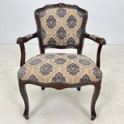 Medinio rėmo krėslas su gobelenu 59x61x84 cm, 46 cm