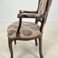 Medinio rėmo krėslas su gobelenu 59x61x84 cm, 46 cm