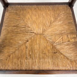 Ąžuolinis krėslas pinta šiaudine sėdimąja dalimi 52×65,5×98,5 cm, 46 cm