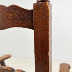 Ąžuolinis krėslas pinta šiaudine sėdimąja dalimi 52×65,5×98,5 cm, 46 cm