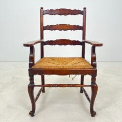 Ąžuolinis krėslas pinta šiaudine sėdimąja dalimi 52×65,5×98,5 cm, 46 cm