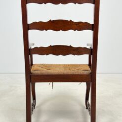 Ąžuolinis krėslas pinta šiaudine sėdimąja dalimi 52×65,5×98,5 cm, 46 cm