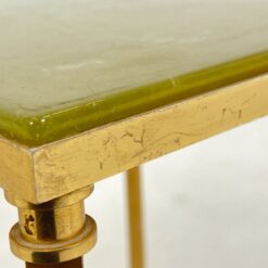 Žalvario lizdiniai staliukai su onikso imitacija 3 vnt. kompl. 31x60x46 cm