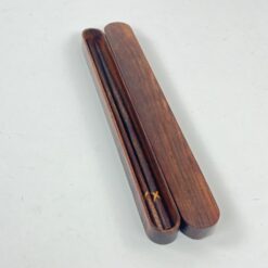 Medinės inkrustuotos valgymo lazdelės su dėžute 3x27x2 cm