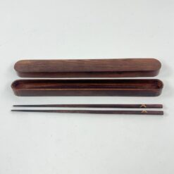 Medinės inkrustuotos valgymo lazdelės su dėžute 3x27x2 cm