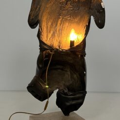 Christian Defays moters torso skulptūra su apšvietimu 29x49x89 cm