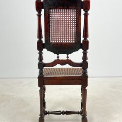 Senovinė drožinėta ąžuolinė kėdė su ratanu 50x46x109 cm, 47 cm