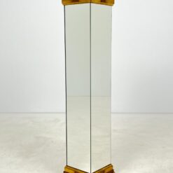 Veidrodinė kolona su aukso spalvos detalėmis 30,5×30,5×120,5 cm