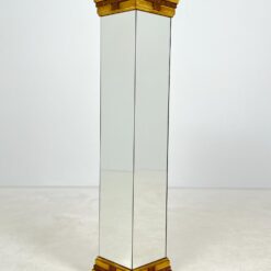 Veidrodinė kolona su aukso spalvos detalėmis 30,5×30,5×120,5 cm