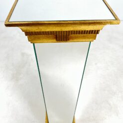 Veidrodinė kolona su aukso spalvos detalėmis 30,5×30,5×120,5 cm