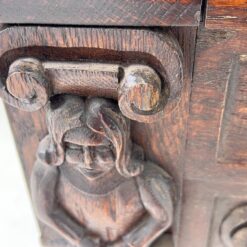 Drožinėta ąžuolinė skrynia 54x132x68 cm