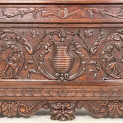 Drožinėta ąžuolinė skrynia 54x132x68 cm