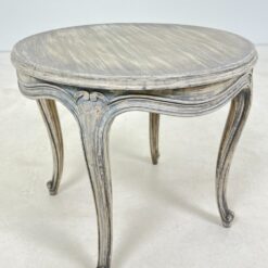 Apvalus provanso stiliaus sendintas medinis staliukas 58x58x50 cm