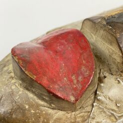 Pakabinama medinė afrikietiška kaukė su metalo apkaustais 11x20x42 cm