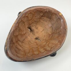 Pakabinama medinė afrikietiška Kongo Respublikos Kifwebe kaukė 12x24x29 cm