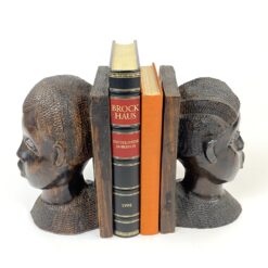 Knygų laikikliai su afrikietiškais biustais 2 vnt. kompl. 13x14x22 cm
