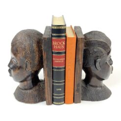 Knygų laikikliai su afrikietiškais biustais 2 vnt. kompl. 13x14x22 cm