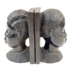 Knygų laikikliai su afrikietiškais biustais 2 vnt. kompl. 13x14x22 cm