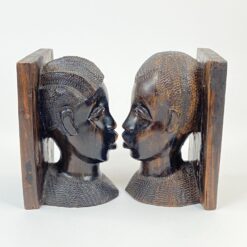 Knygų laikikliai su afrikietiškais biustais 2 vnt. kompl. 13x14x22 cm