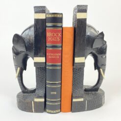 Mediniai knygų laikikliai su dramblių biustais 2 vnt. kompl. 11x10x26,5 cm