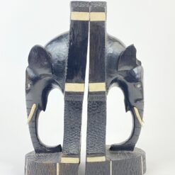 Mediniai knygų laikikliai su dramblių biustais 2 vnt. kompl. 11x10x26,5 cm