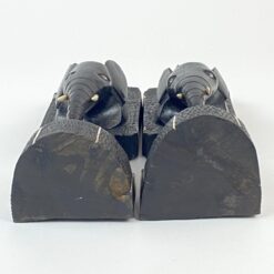 Mediniai knygų laikikliai su dramblių biustais 2 vnt. kompl. 11x10x26,5 cm