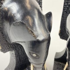 Mediniai knygų laikikliai su dramblių biustais 2 vnt. kompl. 11x10x26,5 cm