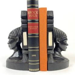 Mediniai knygų laikikliai su afrikiečių biustais 2 vnt. kompl. 13×9,5×21 cm